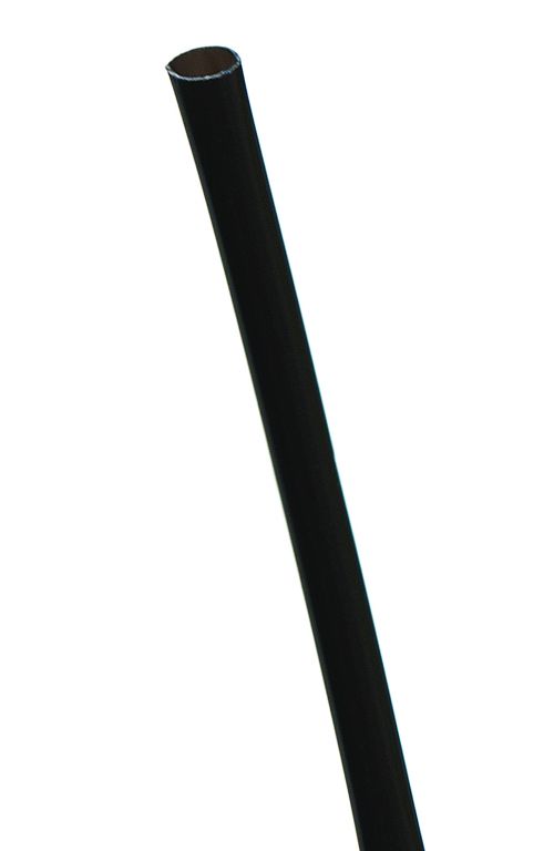 5.75in Black Unwrapped Cocktail Straw, Renewable & Compostable