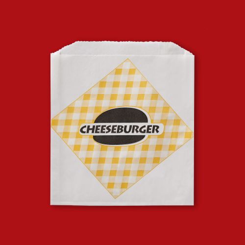 Fischer Grease Resistant Cheeseburger Bag 6 x 3/4 x 6 1/2