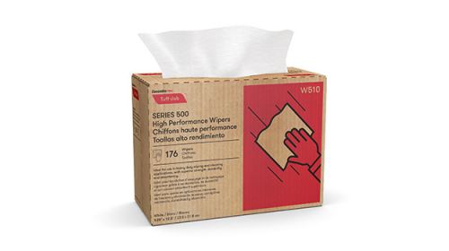 Cascades PRO Tuff-JobeÂ¢â€žÂ¢ High Performance Wipers, S500, Multifold pop-up, White, 9.25" x 12.5"
