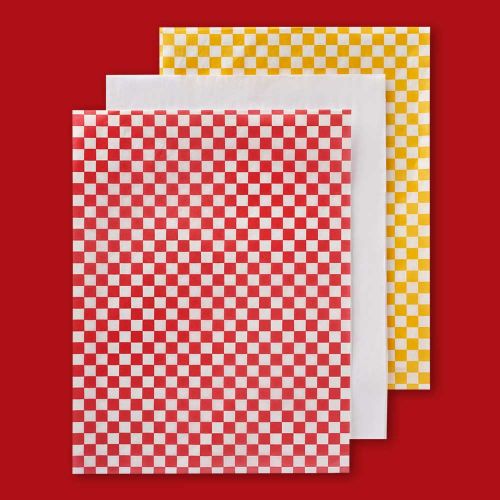 Red Dry Wax Checkboard Sheets 12 x 16