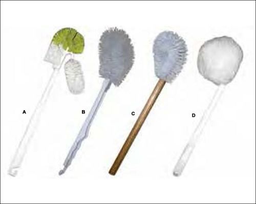 ABCO 15 1/2 Poly Toilet Bowl Brush White 17 PP Handle and Bristle Pack 12 / cs