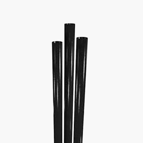 AmerCare 7.75 Inch Jumbo Straw Unwrapped Black Pack 24 / 500 cs