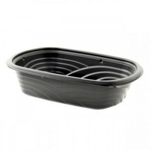 Anchor Packaging 8.79x6.35x2.15 32oz Black Container MicroRaves Poltpropylene Pack 252