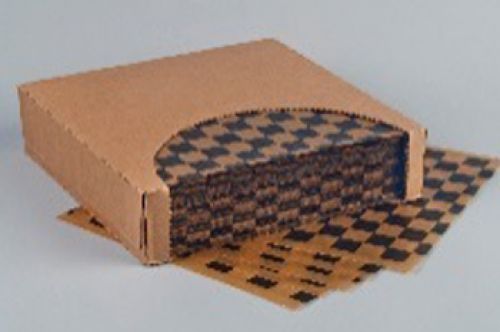 Brown Paper 12x12 BLACK CHECK WRAP Pack 5/1000