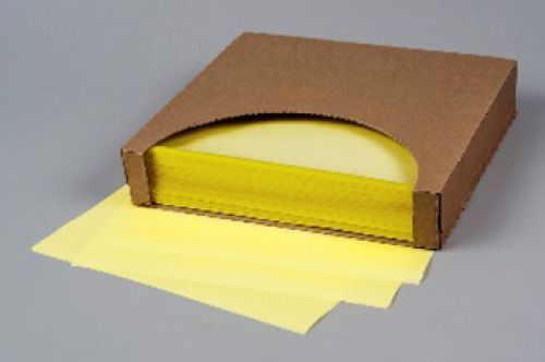 Brown Paper Grease Resistant Wrap 12 x 12 Canary Yellow Pack 5 / 1000