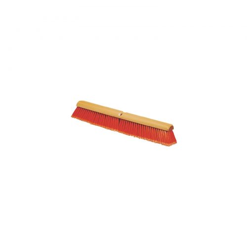 Carlisle Push Broom Flagged PolyPro 24in ORANGE Pack EA
