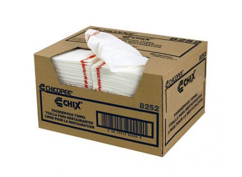 CHIX Foodservice Towel 5day 13.5x21 With Microban Red Stripe wash/rinse Pack 1/150