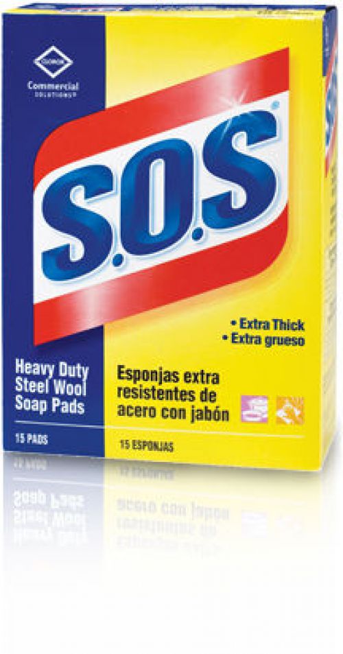 S.O.S. Steel Wool Soap Pads, 12/15cs
