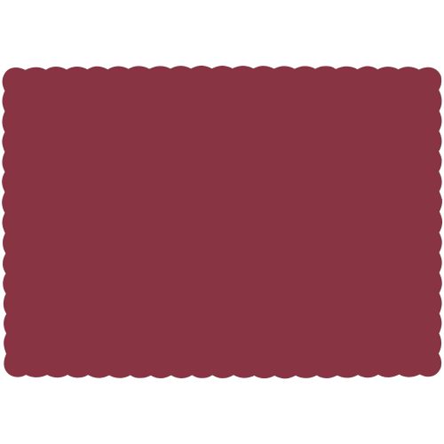 Lapaco Burgundy Placemat Scalloped 9-1/2x14-1/2 Pack 1000
