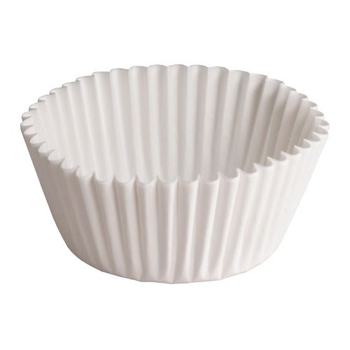 Hoffmaster Fluted Bake Cup 2 x 1 1/4 x 4 1/2 White Pack 20 / 500