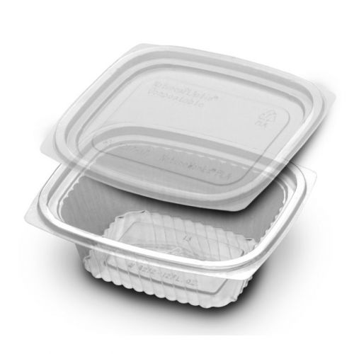 D&W Fine Pack Versapak Plastic Container With Lid 12 oz Clear Base / Clear Lid Pack 400 / cs