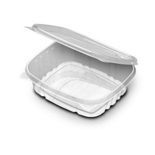 D&W Fine Pack 24oz Clear Hinged Container VersaPak PLA 6.75X5.75X1.88 Pack 200