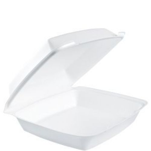 Foam Hinged Containers With Remov Lid Single Perf 10 1/4'' x 9 1/2'' x 3 1/2''