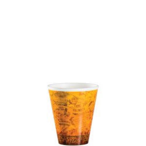 Foam Hot Cup 12 oz White With Escape Design
