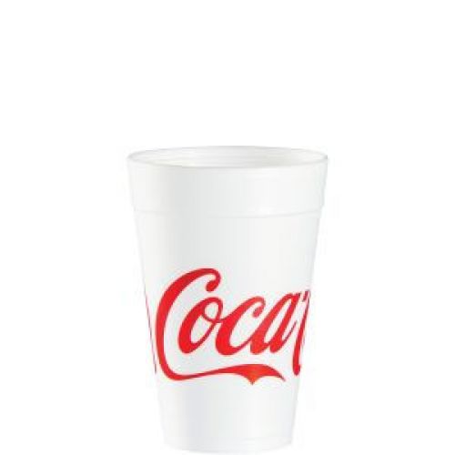 Coca-Cola Foam Cup 32 oz White With Red Print