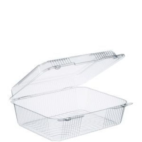 Oblong Hinged Container 10.5'' Clear 10.5'' x 8-5/8'' x 3-3/4''