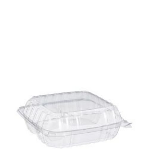 Hinged Container Medium 3 Compartment Clear 8.3'' x 8.3'' x 3''