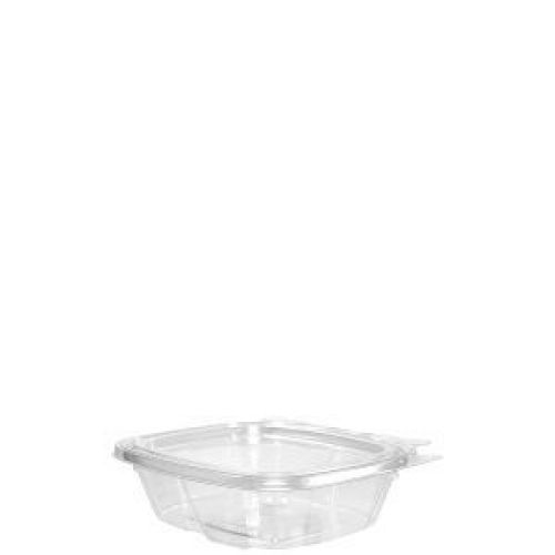 Hinged Flat cont Tamper-Resistant / Evident 8 oz Clear