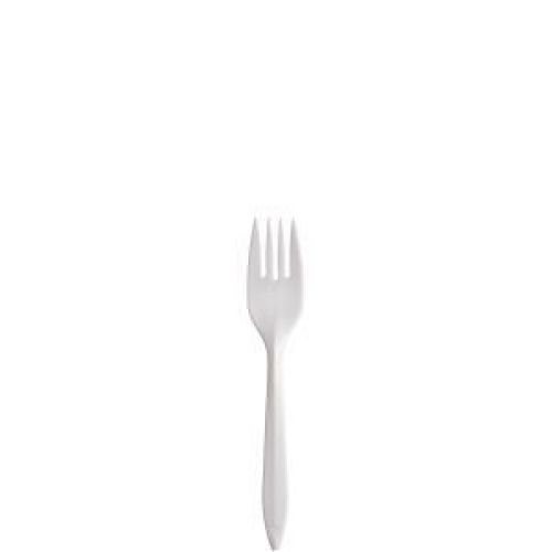 Fork Medium Weight White 6 1/8''