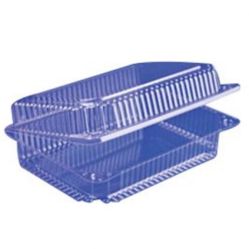 Detroit Forming Clear Medium Hinged Container 8.5" x 5.88" x 2.31" Pack 350 / cs
