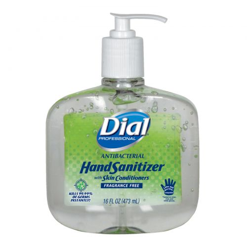 Dial Hand Sanitizer Bottle With Pump 16 oz Fragrance-free Pack 8 / cs