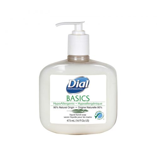 Dial Basic Liquid Lotion Soap With Pump 16 oz Floral Fragrance Pack 12 / cs