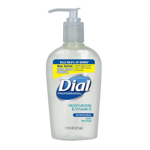 Dial Liquid With Moist & Vitamin E Soap 7.5 oz Decor Pump Bottle Pack 12 / cs
