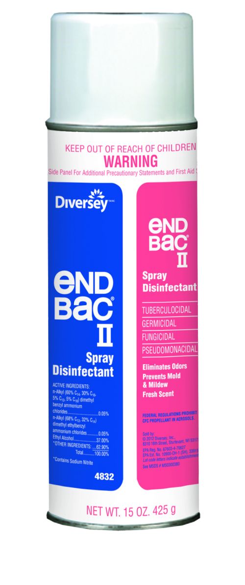 End Bac II Spray Disinfectant Unscented 15 oz Aerosol Pack 12 / cs