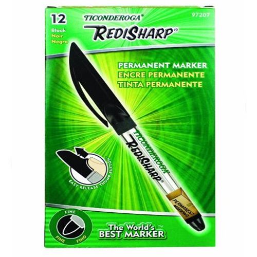 REDISHARP Fine Point Markers Black Pack 1 / dz