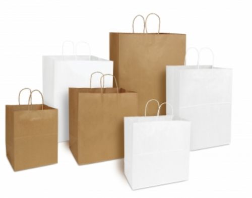 60# 1/6 BBL Paper Bag 12''x7''x17'', White, 500 Bags/Box