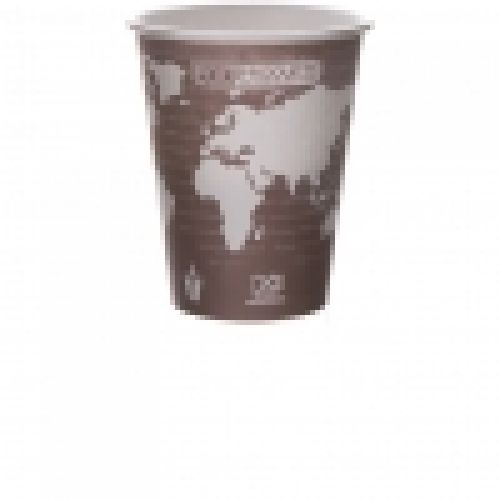 Eco-Products World Art Hot Cups Renewable & Compostable - 8 oz Pack 1000 / cs