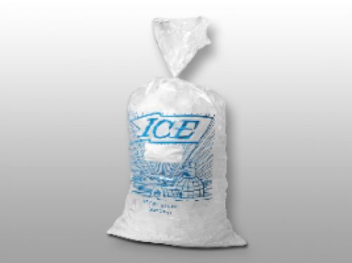 Elkay 13.5x28 1.75mil 20# ICE Bag With Metalocene Printed With Ties Pack 500