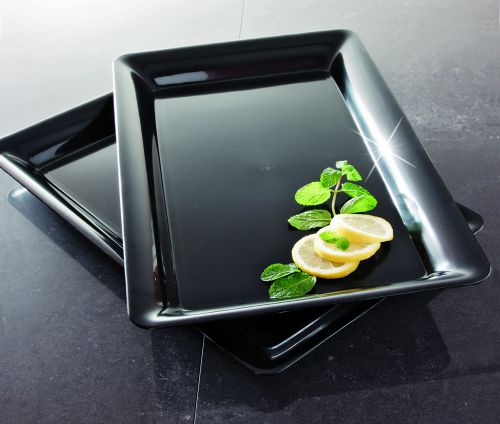 EMI Yoshi 12x18 Rectangular Black Platter Pack 20