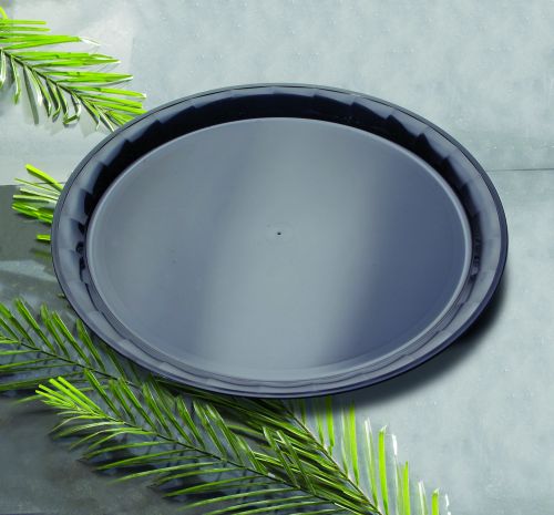 EMI Yoshi 16 Round Black ConServe Tray Recycled Polypropylene Pack 25