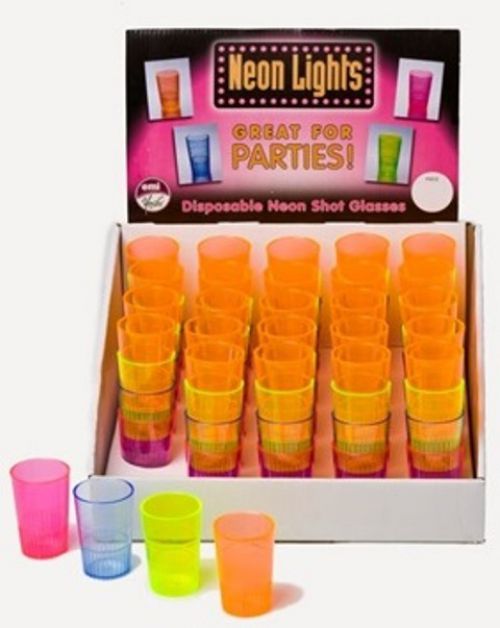 EMI Yoshi Neon Lights 1.5 oz Shooters Mixed Colors Display Pack 100