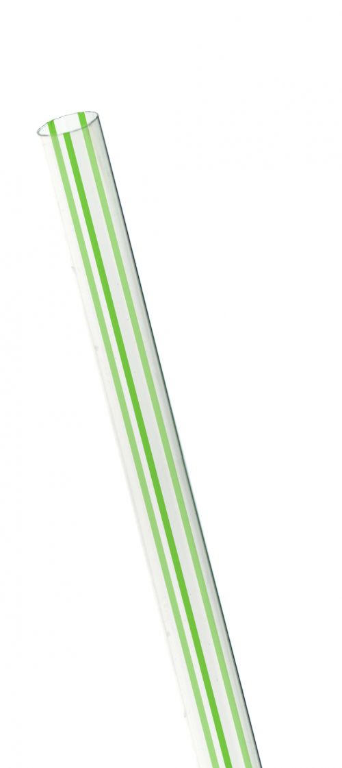 7.75in GreenStripee‚ Clear Unwrapped Straw, Renewable & Compostable