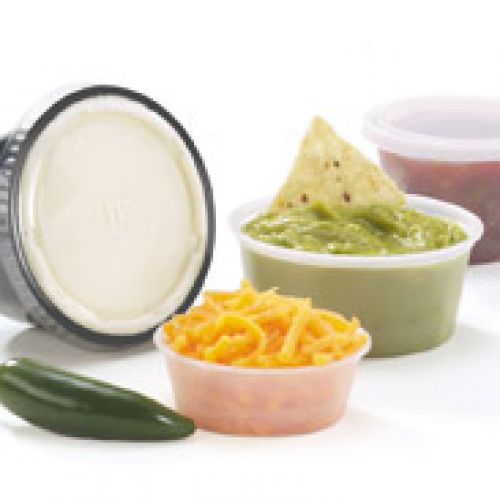XL345PC Portion Cup Lid 3.25 - 5.5 oz, Clear, 125/Pack