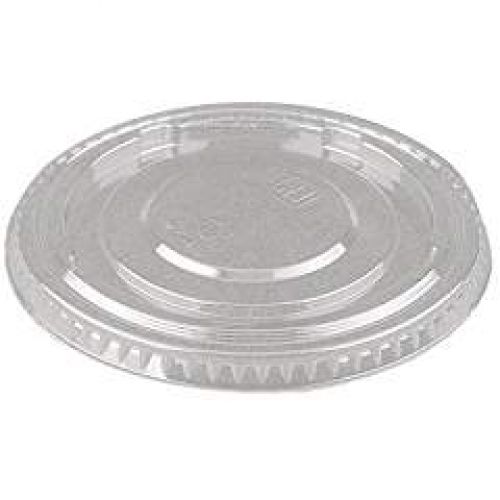LKC9/10F Kal-Clear/Nexclear Flat No Slot Drink Cup Lid, Clear, 100/Pack