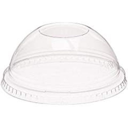 DLGC12/20NH Dome No Hole Cold Drink Cup Lid, Clear, 100/Pack