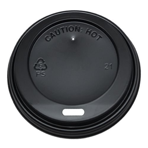 Karat Cup Sipper Dome Lid for Hot Cup Black 8 oz Pack 20 / 50