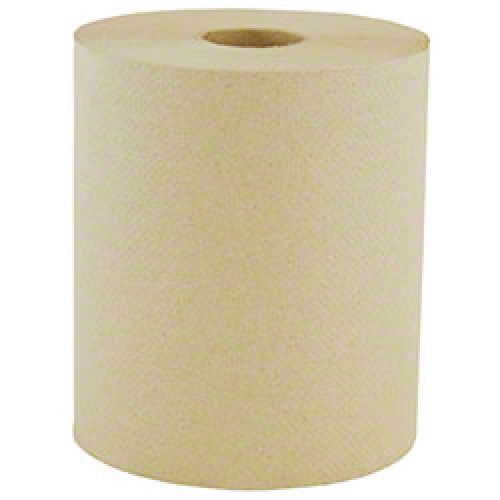 Platinum I 1-Ply Hardwound Paper Towel Roll 8''x800', Natural (6 Rolls)