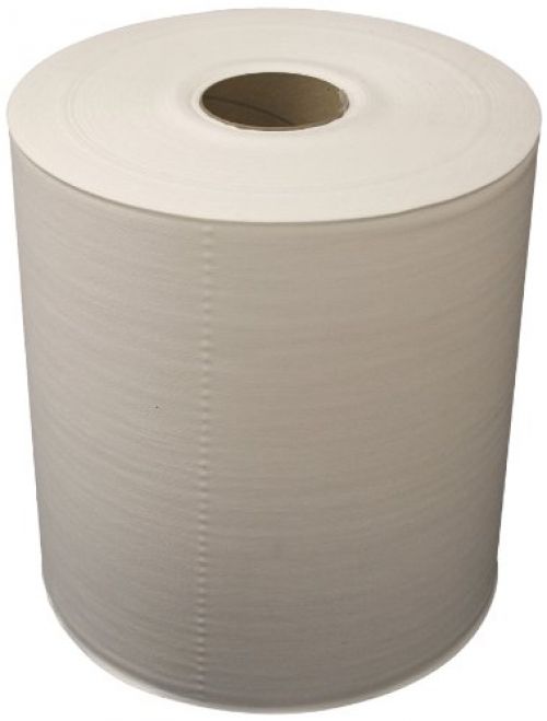 Mighty Wipe Light Weight Wipers 12''x12'', Roll, White (1100' Per Roll, 1 Roll)