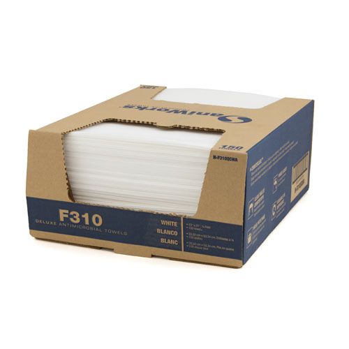 Value Series V40 DRC 1/4 Fold Non-Woven Wipers 12''x13'', Pack, White (50 Per Pack, 20 Packs) 