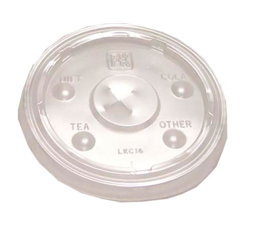 LRK16/20 X-Slot Drink Cup Lid 16 - 20 oz., Translucent, 100/Pack
