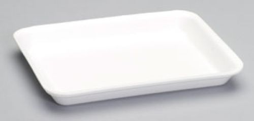 #8P Processor/Heavy Foam Food Tray 10.5''x8.25''x0.88'', White, 100/Pack