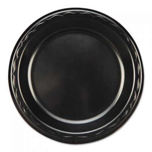 Laminated Foam Plate 7'', Black, 125/Pack