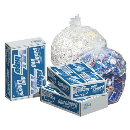 55 Gal. Low Density Buff Bag Heavy Can Liner 36''x58'' 0.75mil, Clear (200 Per Case)