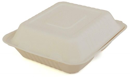 Southern 8 3 Comp Molded Fiber Clamshell Champware White Pack 2/100