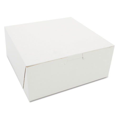 Southern 7x7x3 White Bakery Box Lock Corner 1 piece Box Tuck Top Pack 250
