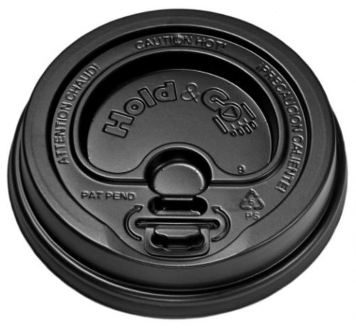 IP Lock Back Dome Lid Black for 12 16 & 20oz Hold&Go Insulated Hot cups Pack 12/100